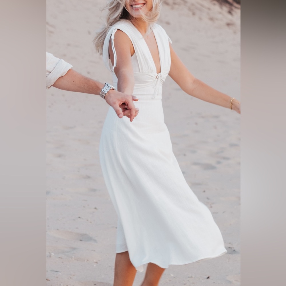 Dreamy Brunch White Midi Dress